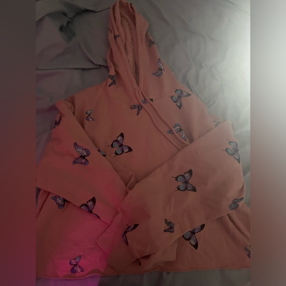 No Boundaries Pink Cropped Hoodie
